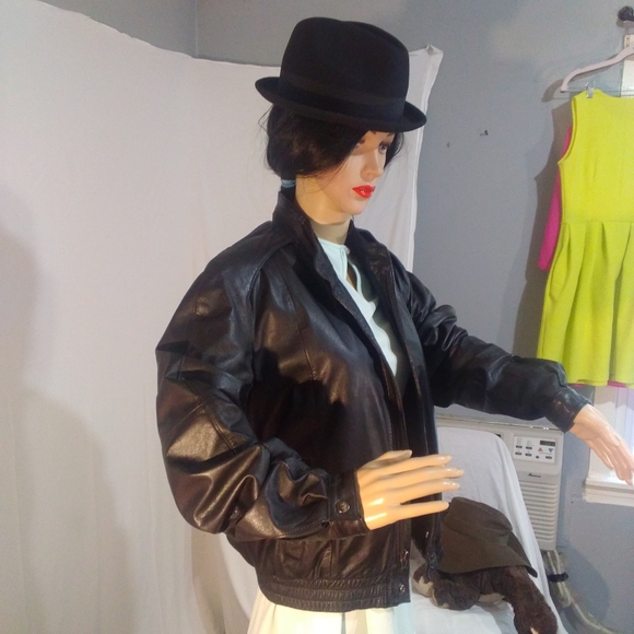 Vintage Berman's Classic Black Leather with Liner ° - Picture 14 of 14